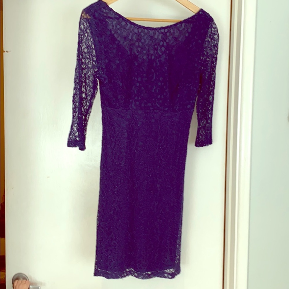 Blue lace dress